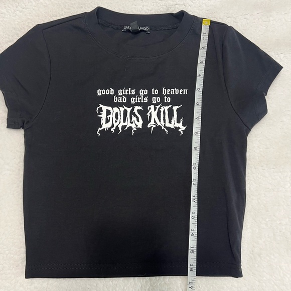 🖤 Dolls Kill “Good Girls Go to Heaven” Baby Tee – Size S - Picture 6 of 9